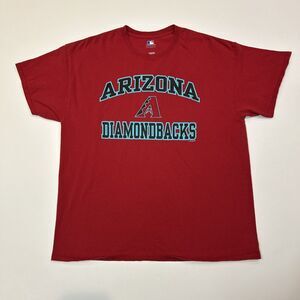 Arizona Diamondbacks Shirt Adult XL Extra Large Red MLB Baseball Spellout Logo